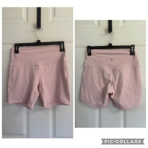 Size 8 Lululemon Solid Pink Organza 6" High Rise Align Yoga Short.  In EUC!